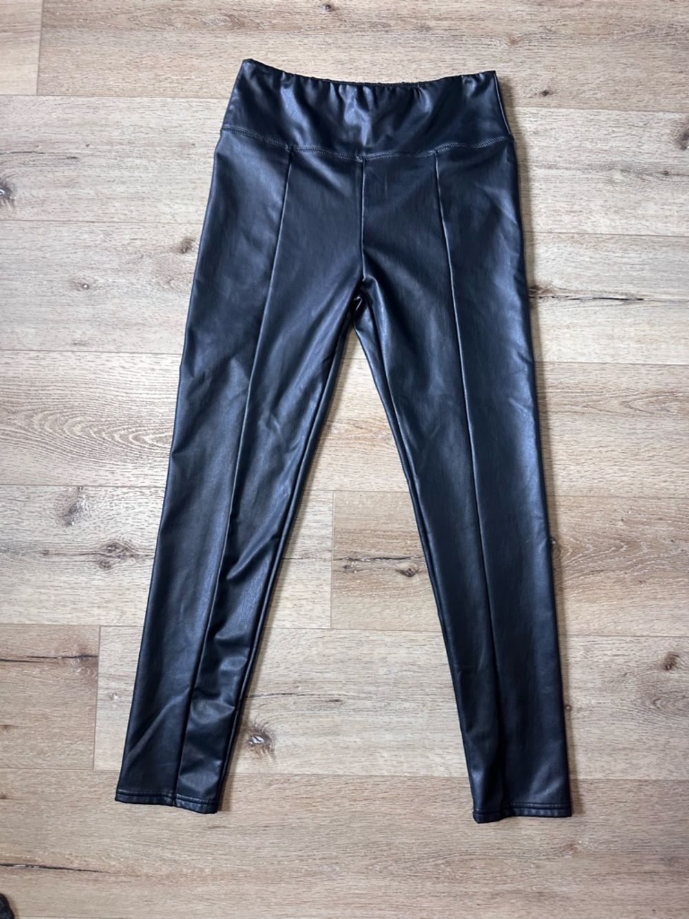 Saks Fifth Ave Faux Leather High-Waist Leggings - Black